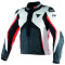 DAINESE D-AIR STREET SILVERSTONE - Model WHITE/BLACK/FLUO-RED 