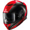 SHARK SPARTAN 1.2 CARBONO SKIN - Modello DRR-CARBONIO/ROSSO/ROSSO