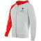 DAINESE PADDOCK FULL-ZIP HOODIE - Modell GLETSCHER-GRAU/LAVA-ROT/SCHWARZ