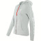 DAINESE PADDOCK LADY FULL ZIP HOODIE - Model GLACIER-GRAY/WHITE