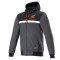 ALPINESTARS HONDA CHROME STREET HOODIE - Modello 1908-ROSSO MELANGE NERO