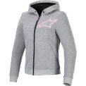 ALPINESTARS STELLA CHROME V2 SPORT HOODIE - Modelo 9197-GRAY HEATHER PINK FLUOR       